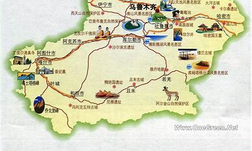 新疆旅游景点分布_新疆旅游景点分布图高清版大地图