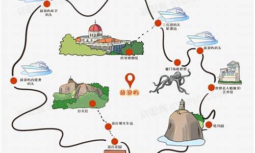 旅游路线图手绘简单笔画_旅游路线图手绘简单笔画图片